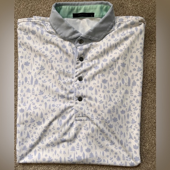 Mens Greyson Premium Short Sleeve Golf Polo Shirt Large - Picture 9 of 10